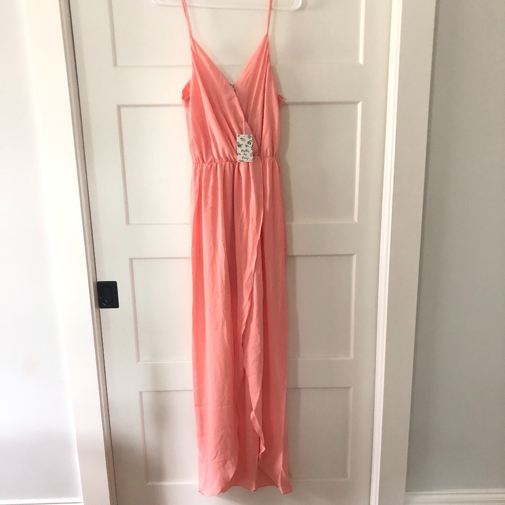 New Coral Dress , pretty bridesmaid, beach